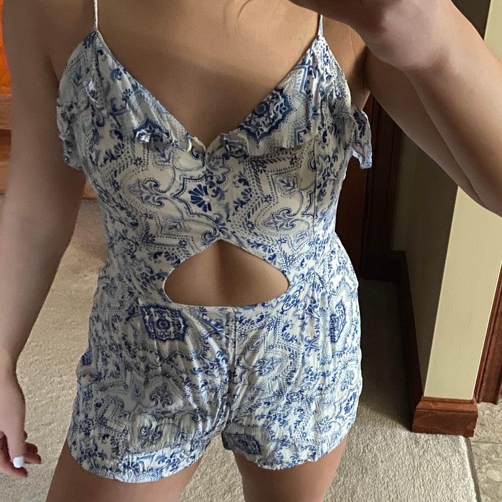 Women’s Me to We Floral Romper with Cutout